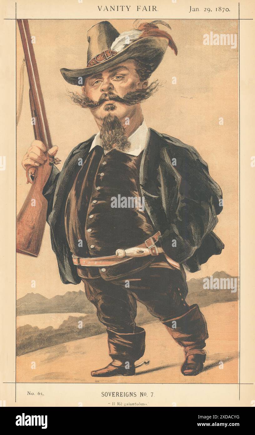 VICTOR Emmanuel I 'il Re Galantuomo' Italie. Coïdé 1870 Banque D'Images