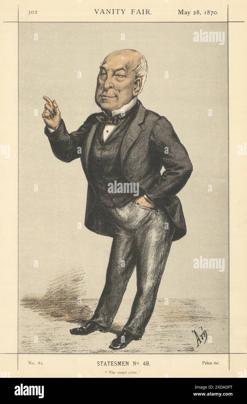 BANDE DESSINÉE RALPH Bernal-Osborne, ESPION DE VANITY FAIR, « le critique intelligent » politique 1870 Banque D'Images