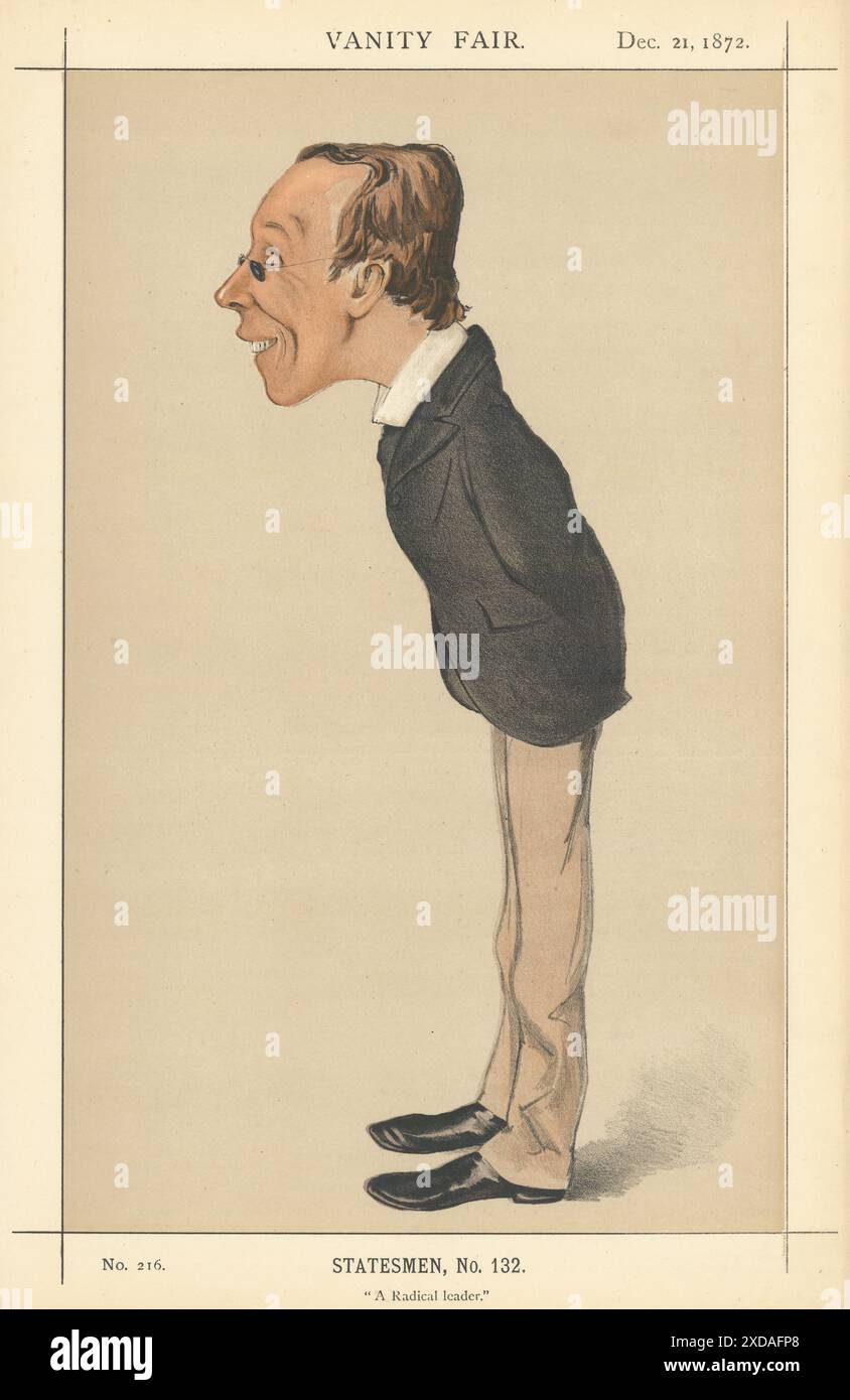 LE DESSIN ANIMÉ DE L'ESPION VANITY FAIR Henry Fawcett 'Un leader radical' Sussex. Delfico 1872 Banque D'Images
