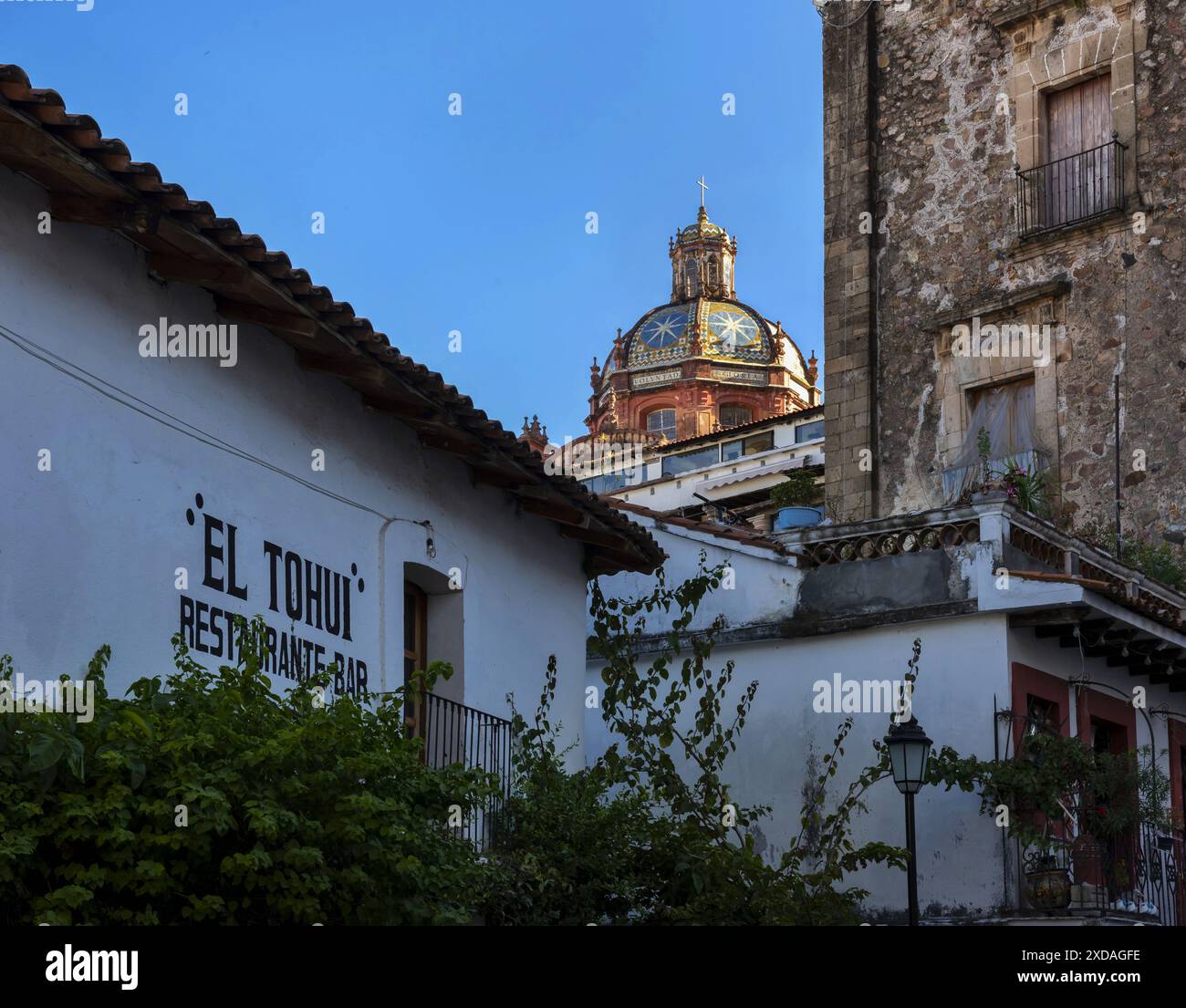 Santa Prisca Churchin Taxco, Mexique Banque D'Images