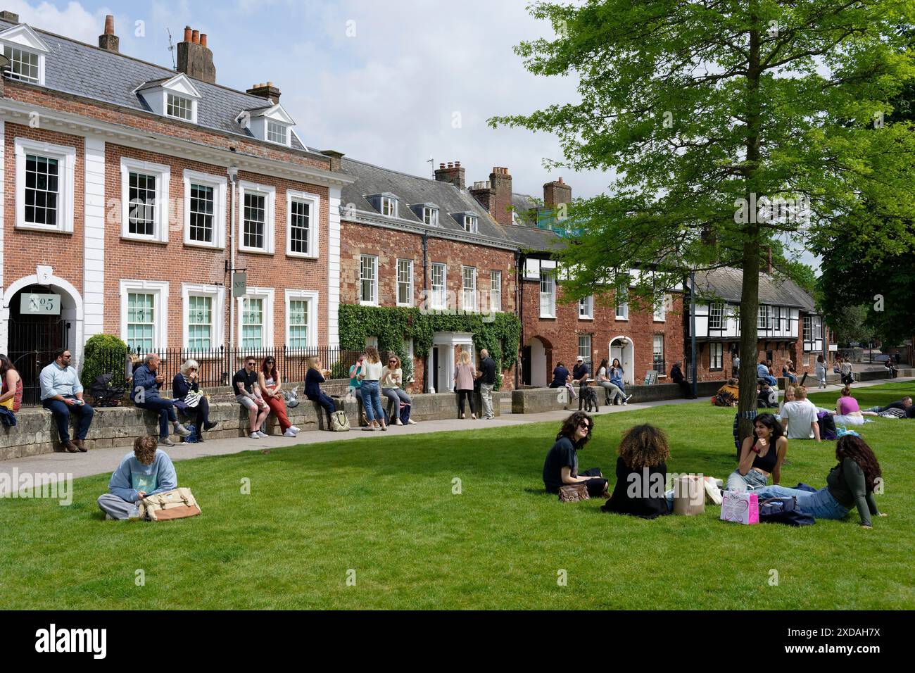 Cathedral Close, Exeter, Angleterre, Grande-Bretagne Banque D'Images