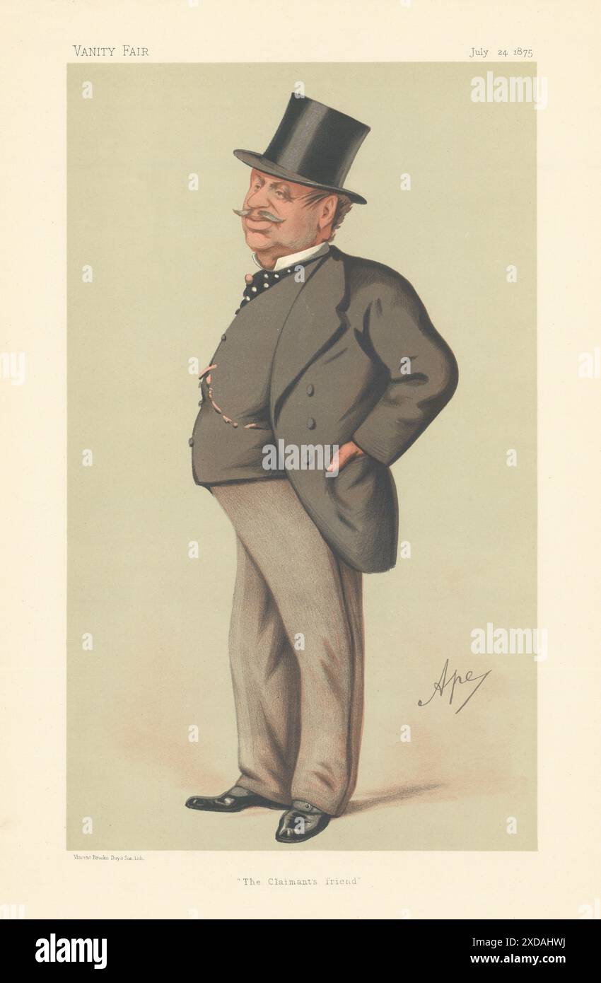 VANITY FAIR SPY CARTOON Guildford Onslow "The Claim's Friend" Law. APE 1875 Banque D'Images