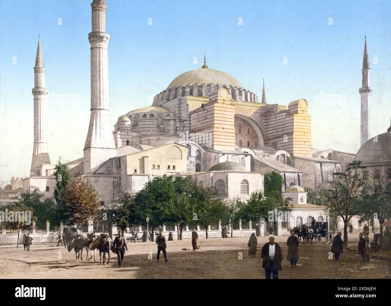 Moschee der créé Sophia in Constantinople, Türkei, heute Hagia Sophia in Istanbul, Historisch, digital restaurierte Reproduktion von einer Vorlage aus Banque D'Images