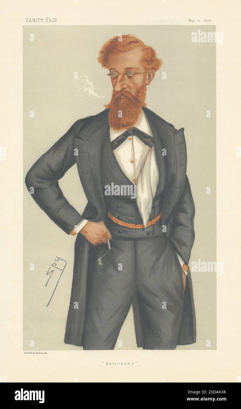 CARICATURE DE L'ESPION VANITY FAIR James Ludovic, Lord Lindsay 'Astronomie' Wigan MP 1878 Banque D'Images