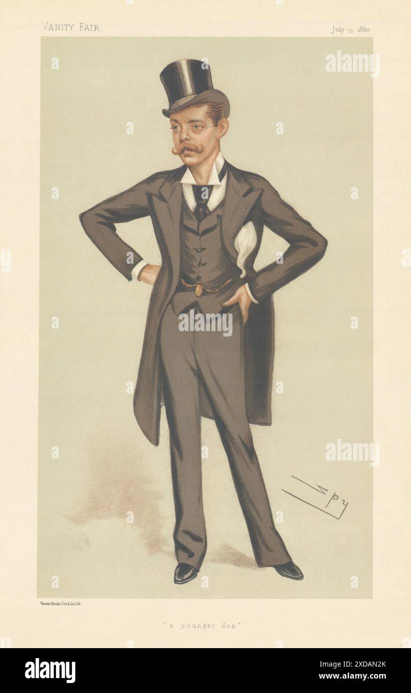 CARICATURE DE L'ESPION VANITY FAIR Lord Randolph Spencer-Churchill 'un fils plus jeune' 1880 Banque D'Images