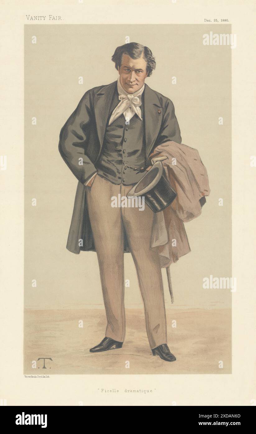 VANITY FAIR SPY CARICATURE Victorien Sardou 'Ficelle Dramatique' dramaturge 1880 Banque D'Images