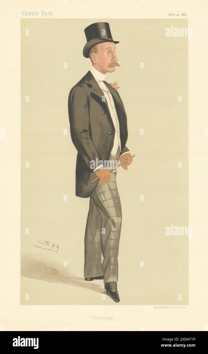 VANITY FAIR SPY CARICATURE Lt-Col Lord Charles John Innes-Ker 'Charley' 1886 Banque D'Images