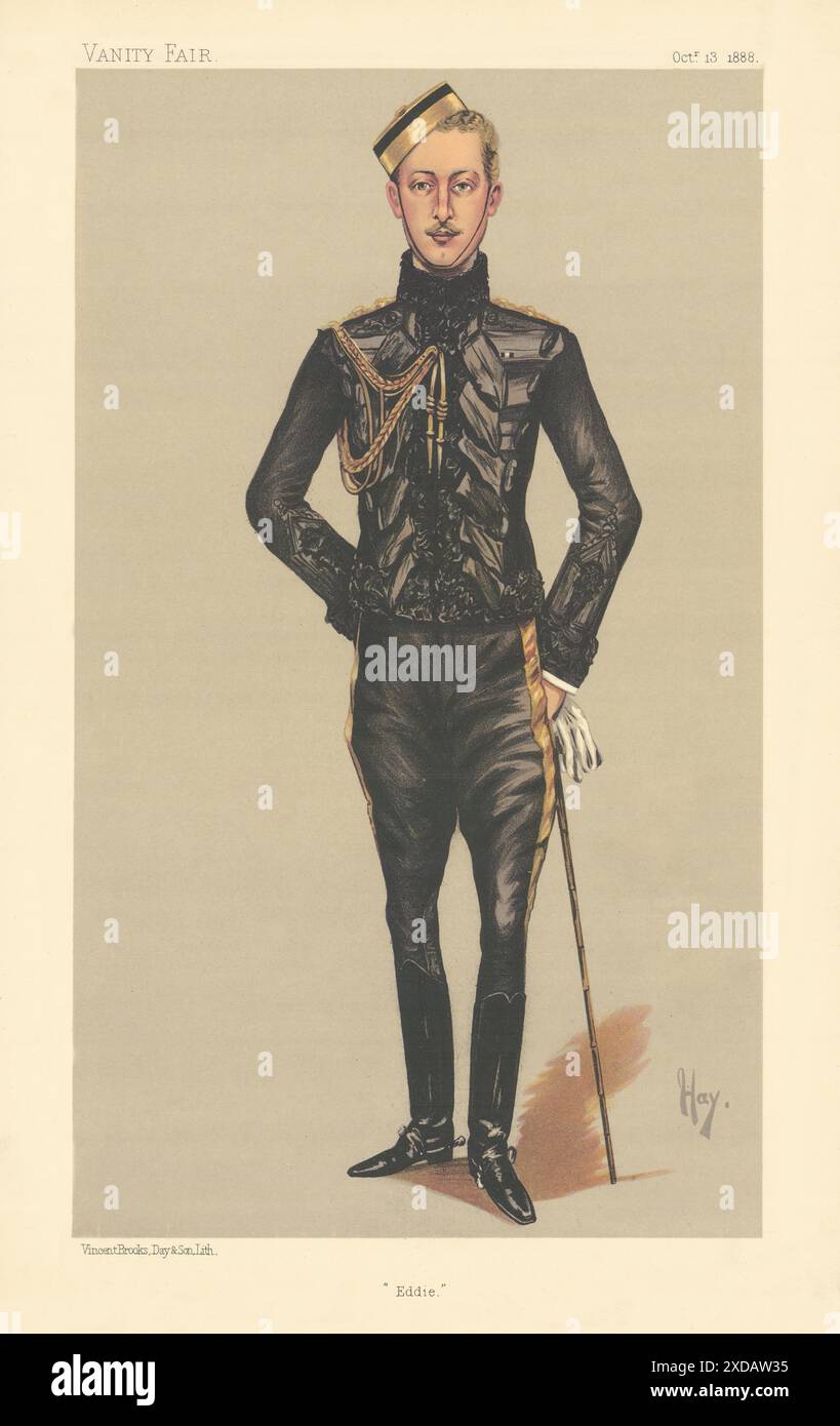 VANITY FAIR SPY CARICATURE Prince Albert Victor Christian Edward 'Eddie' 1888 Banque D'Images