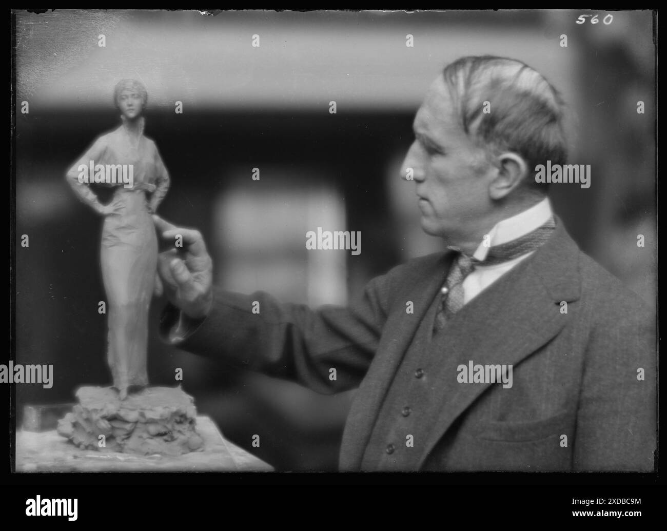 Troubetzkoy, Paul, Prince, photographie de portrait. Collection de photographies Genthe. Banque D'Images