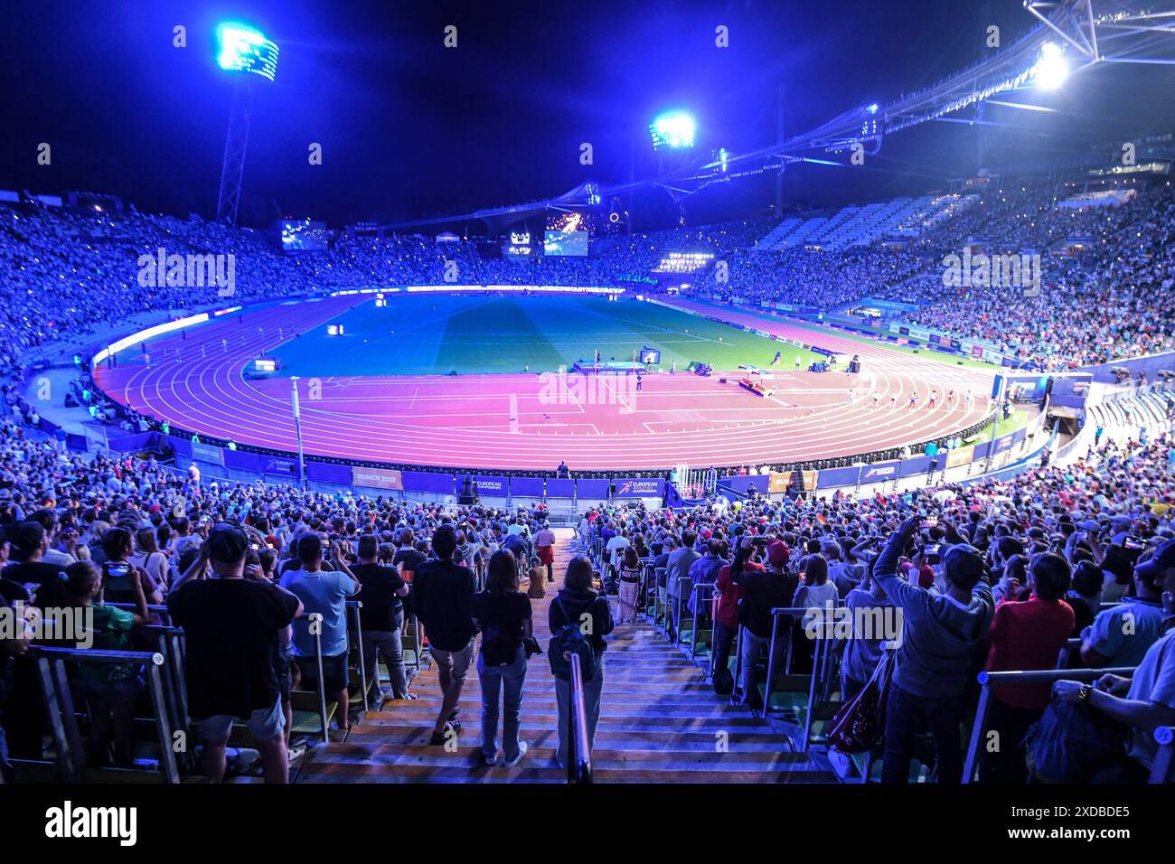 Olympiastadion, Munich. Allemagne Banque D'Images