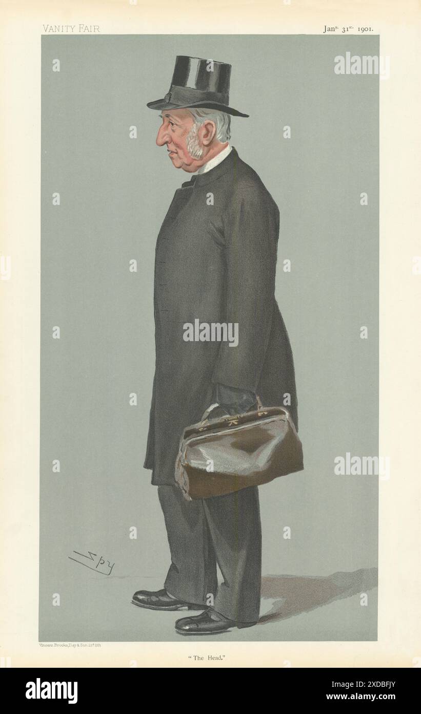 CARICATURE DE L'ESPION VANITY FAIR James John Hornby, Provost de Eton 'The Head' 1901 Banque D'Images