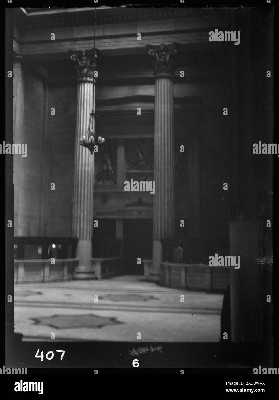 Salle en marbre de la Custom House, Nouvelle-Orléans. Collection de photographies Genthe. Banque D'Images