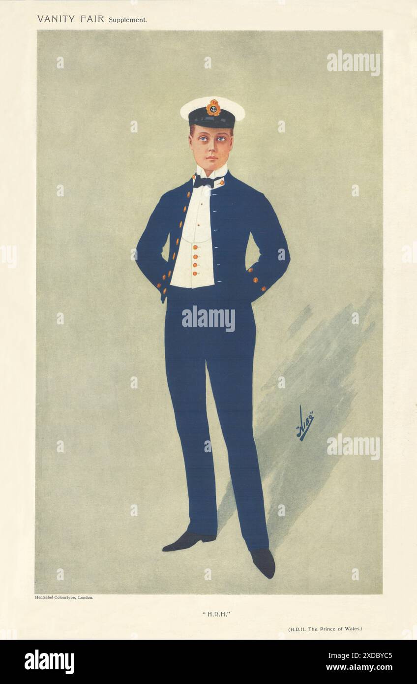 VANITY FAIR SPY CARTOON SAR Prince of Wales plus tard King Edward VIII par Nibs 1911 Banque D'Images
