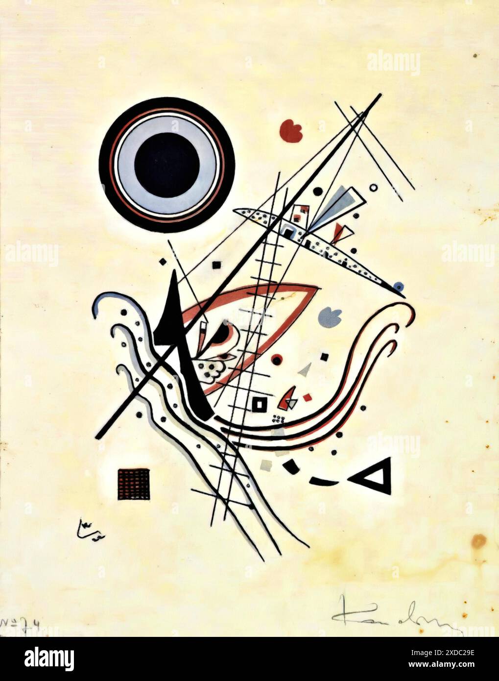 Blau (Bleu), 1922 (peinture) par l'artiste Kandinsky, Wassily (1866-1944) russe. Illustration de Vecteur