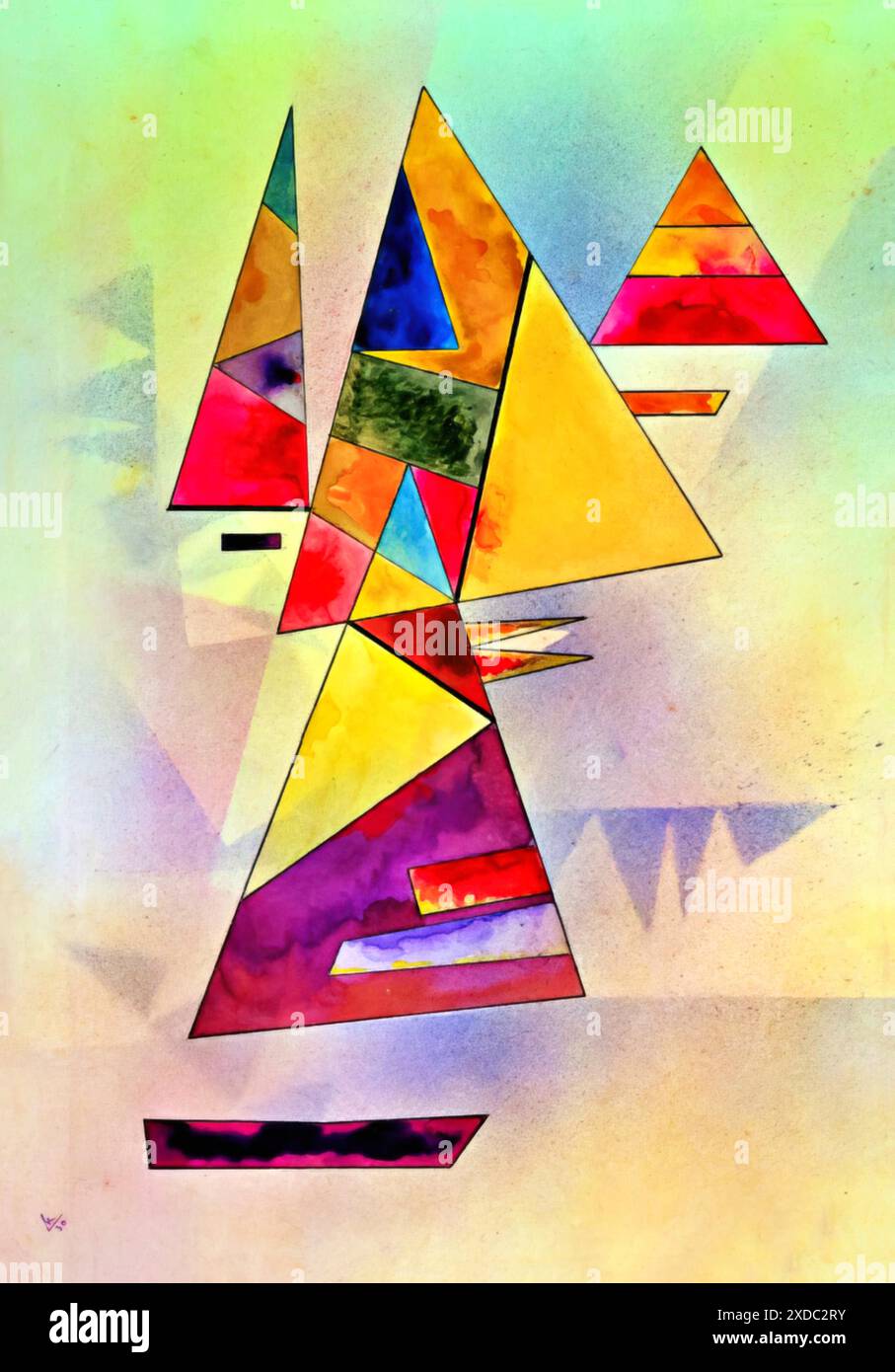 Composition, 1930 (peinture) par l'artiste Kandinsky, Wassily (1866-1944) russe. Illustration de Vecteur