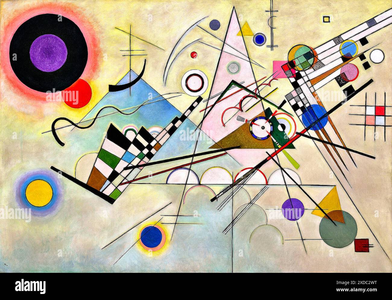 Composition VIII. 1923 (peinture) de l'artiste Kandinsky, Wassily (1866-1944) russe. Illustration de Vecteur