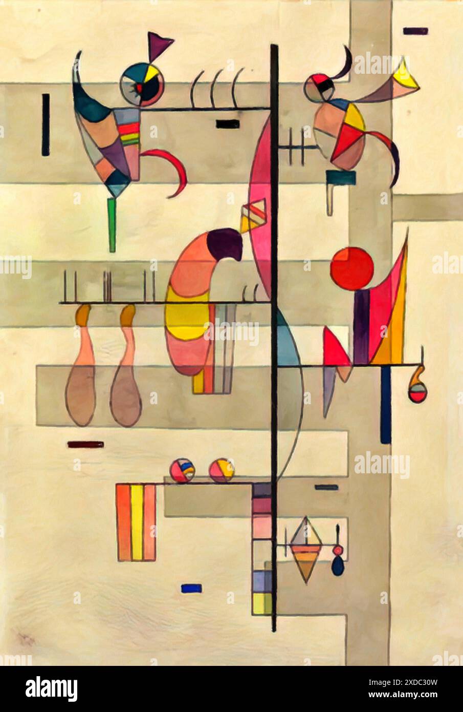Distribution, 1934 (peinture) par l'artiste Kandinsky, Wassily (1866-1944) russe. Illustration de Vecteur Distribution, 1934 (peinture) par l'artiste Kandinsky, Wassily (1866-1944) russe. Illustration de Vecteur