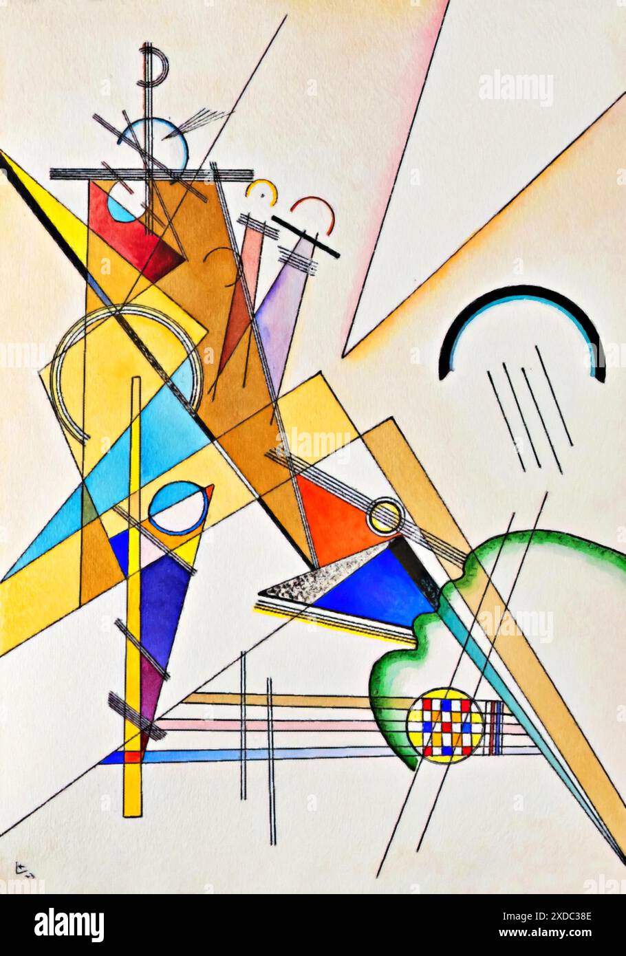 Tissu, 1923, (peinture) de l'artiste Kandinsky, Wassily (1866-1944) russe. Illustration de Vecteur Tissu, 1923, (peinture) de l'artiste Kandinsky, Wassily (1866-1944) russe. Illustration de Vecteur