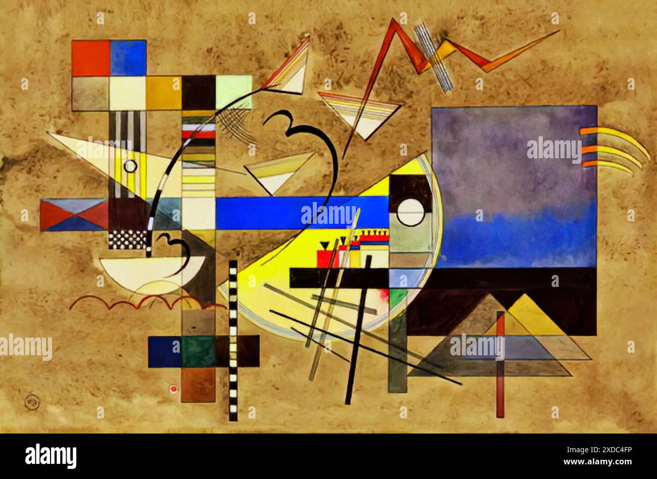 Solid III ; Festes III, 1925 (peinture) par l'artiste Kandinsky, Wassily (1866-1944) russe. Illustration de Vecteur