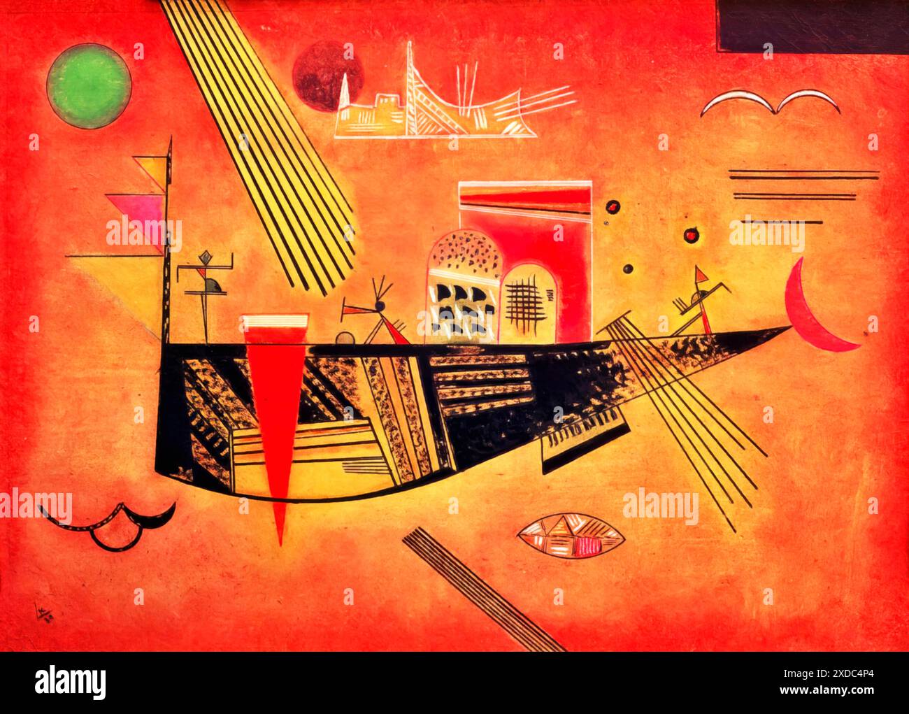 Whimsical, 1930 (peinture) par l'artiste Kandinsky, Wassily (1866-1944) russe. Illustration de Vecteur Whimsical, 1930 (peinture) par l'artiste Kandinsky, Wassily (1866-1944) russe. Illustration de Vecteur