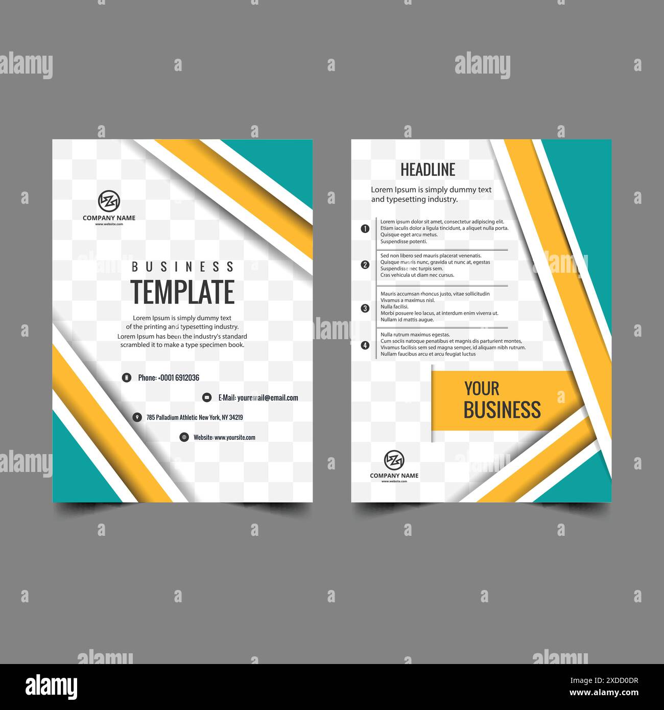 brochure créative avec illustration de la conception de modèle aux couleurs vives Illustration de Vecteur