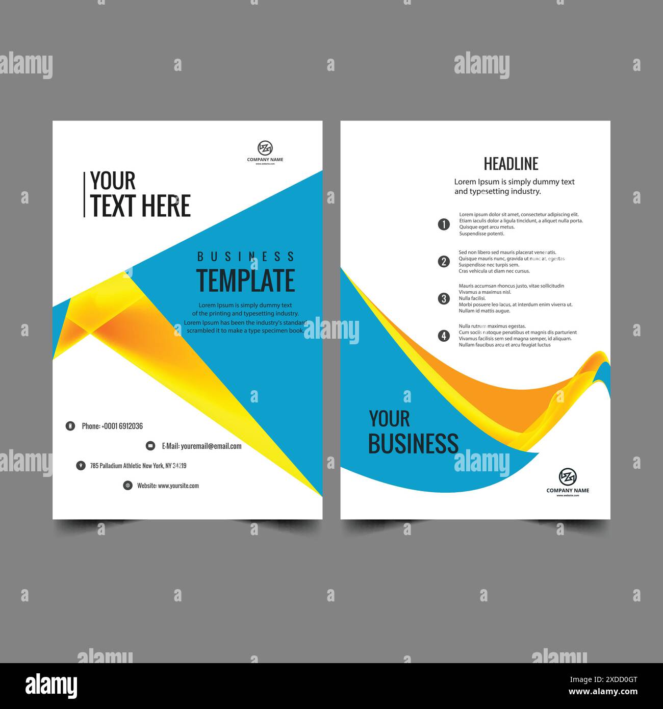 brochure créative avec illustration de la conception de modèle aux couleurs vives Illustration de Vecteur