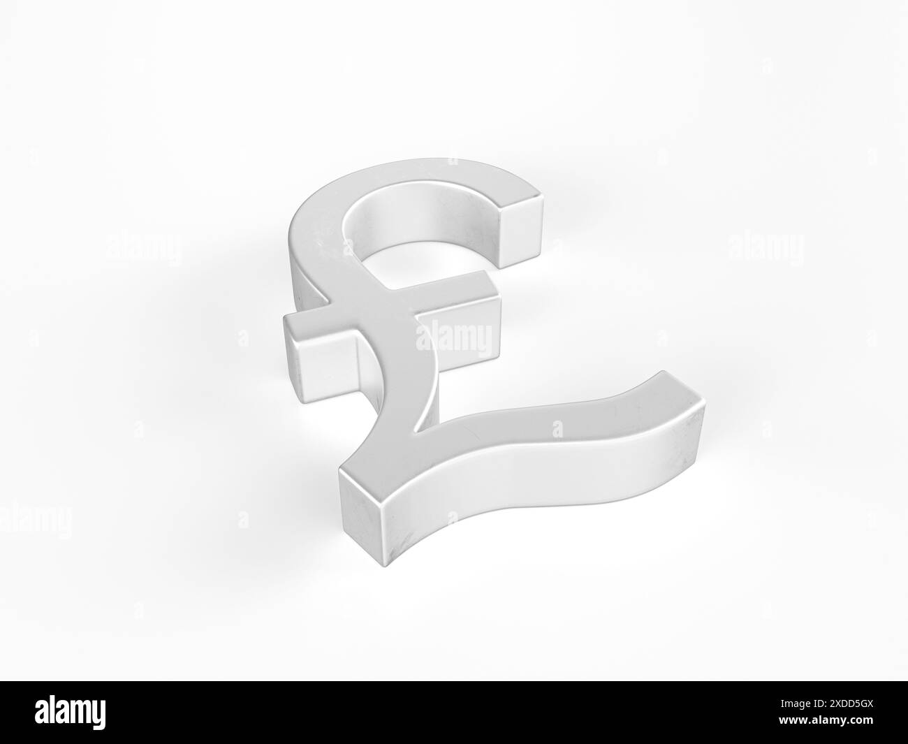 Symbole de livre en métal sur fond blanc. illustration 3d. Banque D'Images