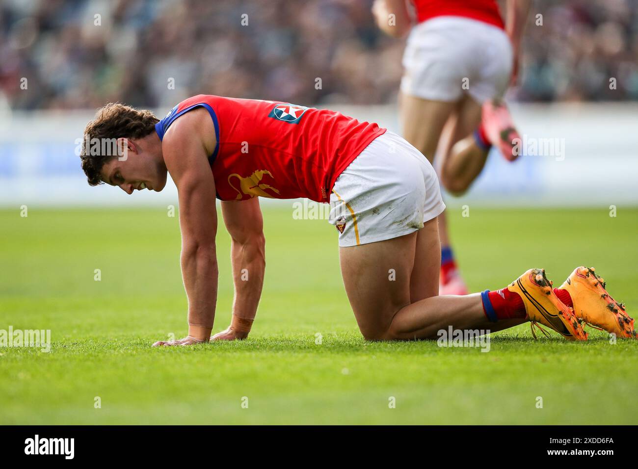 Adélaïde, Australie. 22 juin 2024. Jarrod Berry des Lions s'est blessé lors du match AFL Round 15 entre le Port Adelaide Power et les Brisbane Lions à l'Adelaide Oval à Adélaïde, le samedi 22 juin 2024. (AAP image/Matt Turner) PAS D'ARCHIVAGE, USAGE ÉDITORIAL UNIQUEMENT crédit : Australian Associated Press/Alamy Live News Banque D'Images