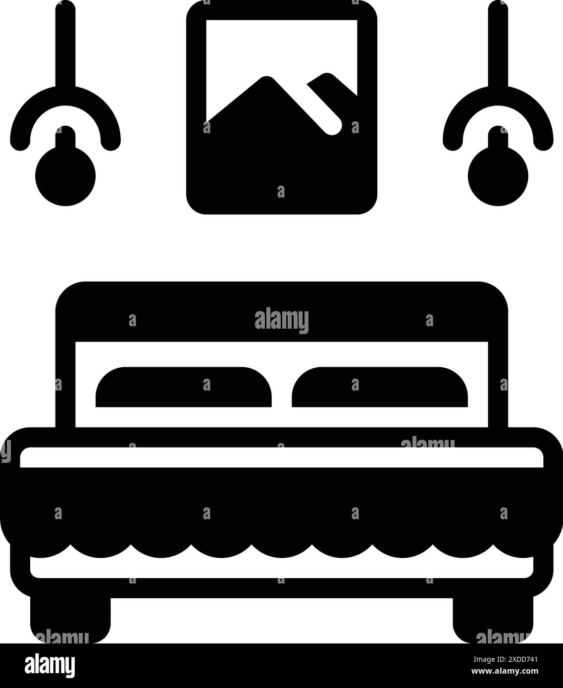 Icône pour chambre, dormeur Illustration de Vecteur