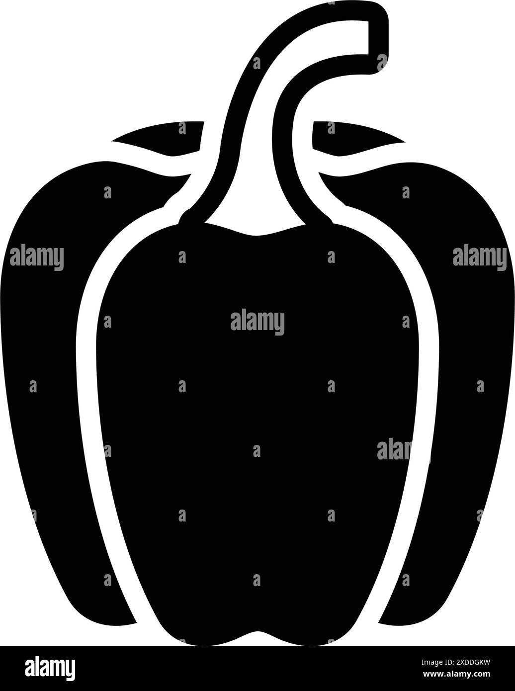 Icône pour capsicum, piment Illustration de Vecteur