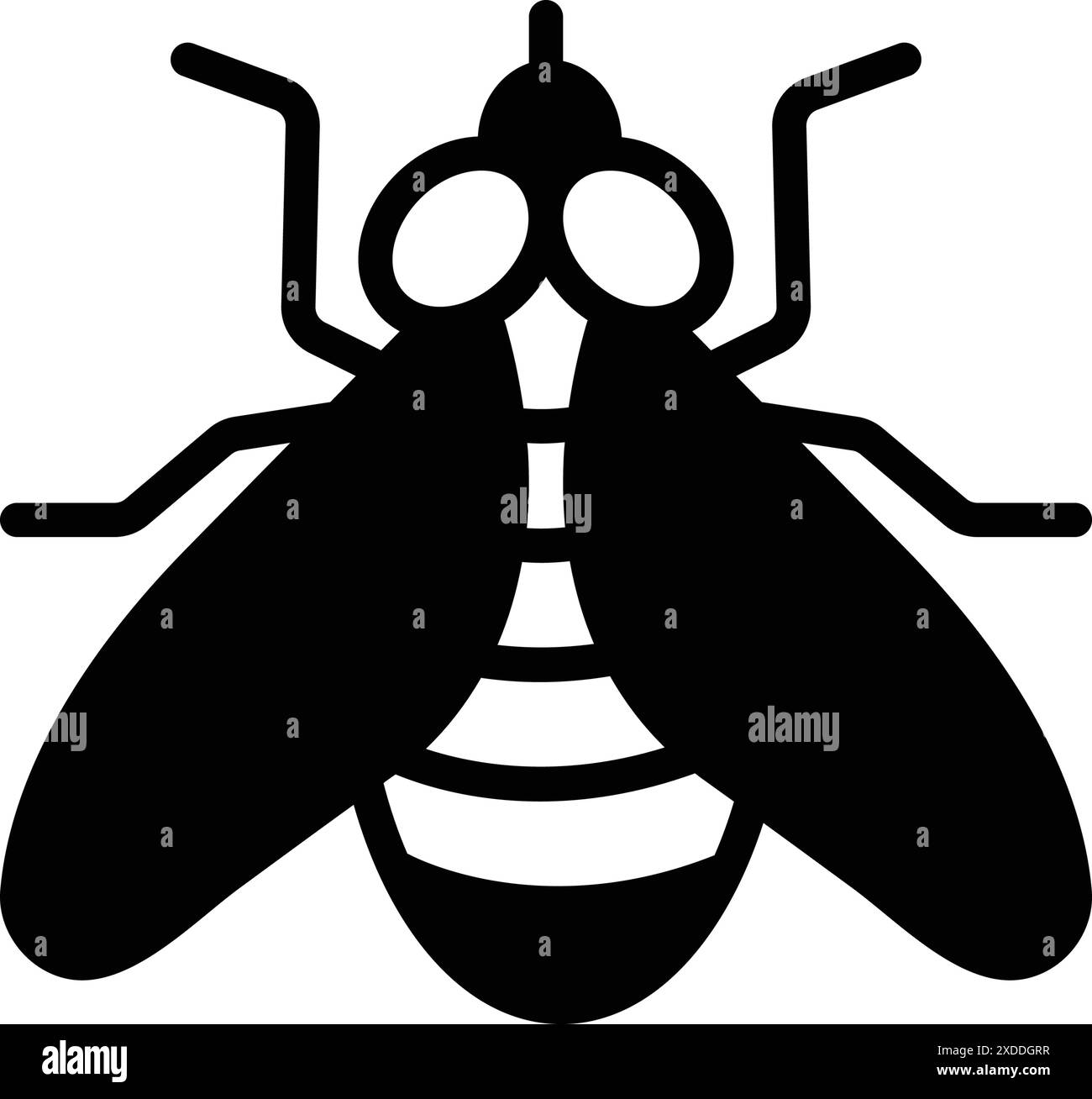 Icône pour mouche, mouche domestique Illustration de Vecteur