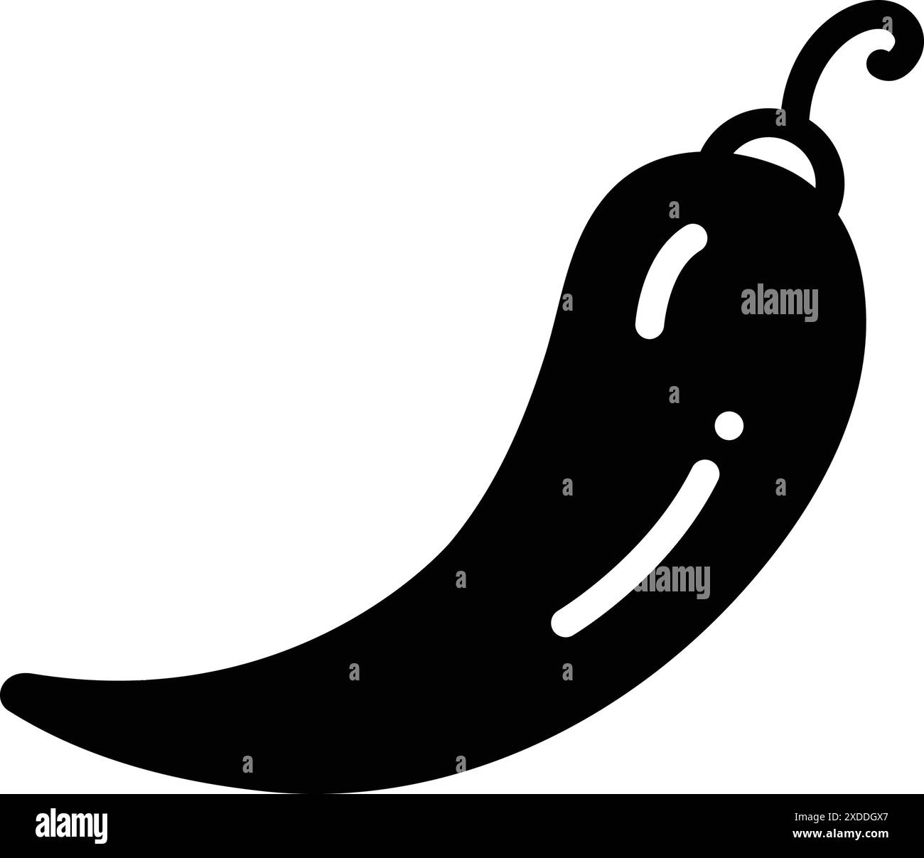 Icône pour Chili, poivre Illustration de Vecteur