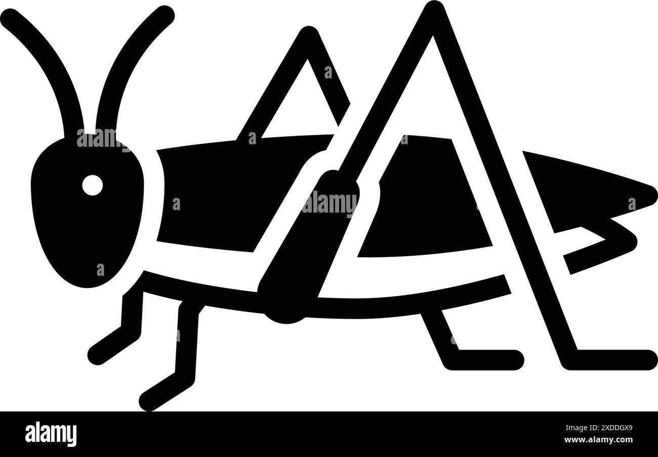 Icône pour sauterelle, bizarre Illustration de Vecteur