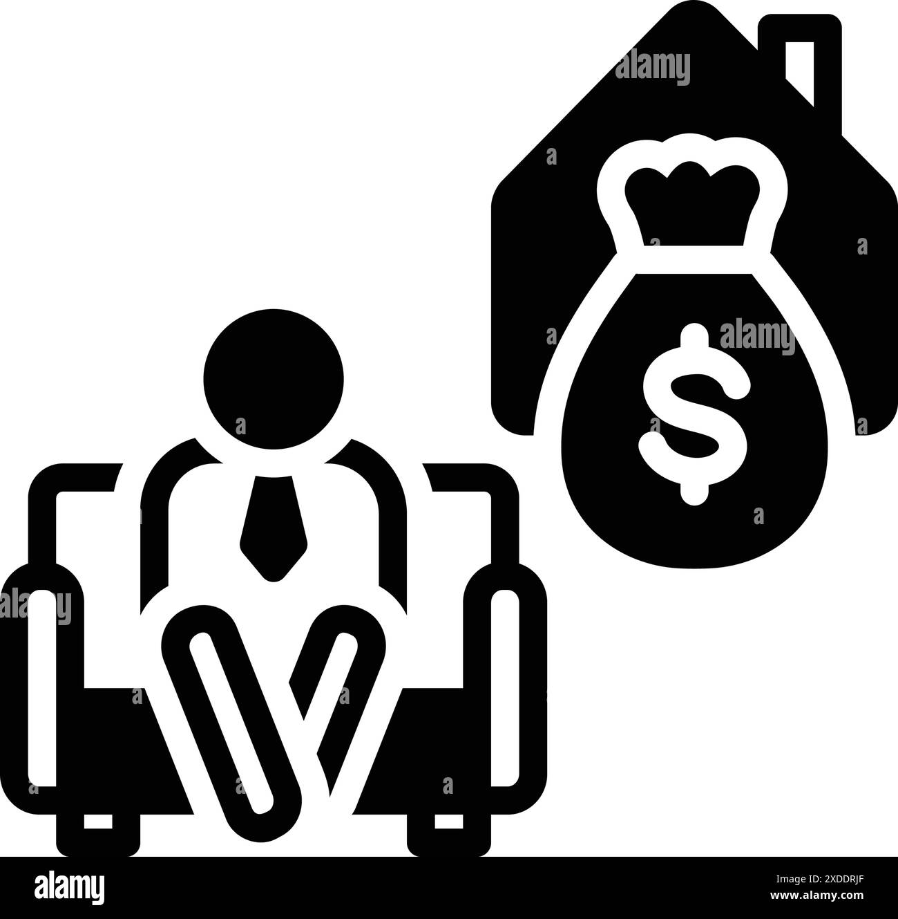 Icône pour retirer, fauteuil Illustration de Vecteur