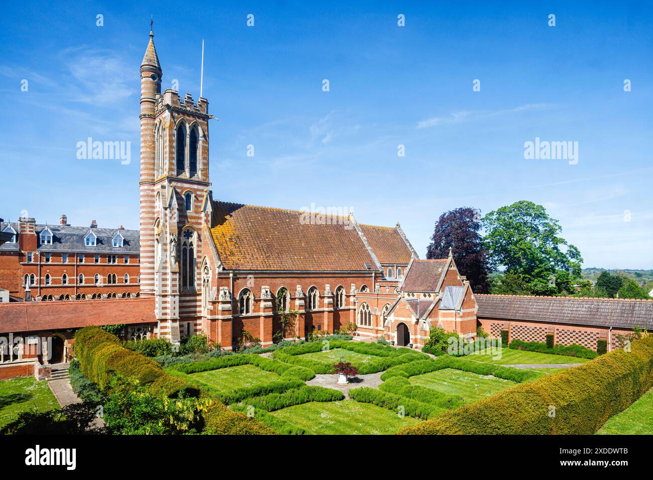 Stanbrook Abbey, un ancien monastère, fait maintenant partie de Stanbrook Abbey Hotel à Callow End, Worcester, Worcestershire Banque D'Images