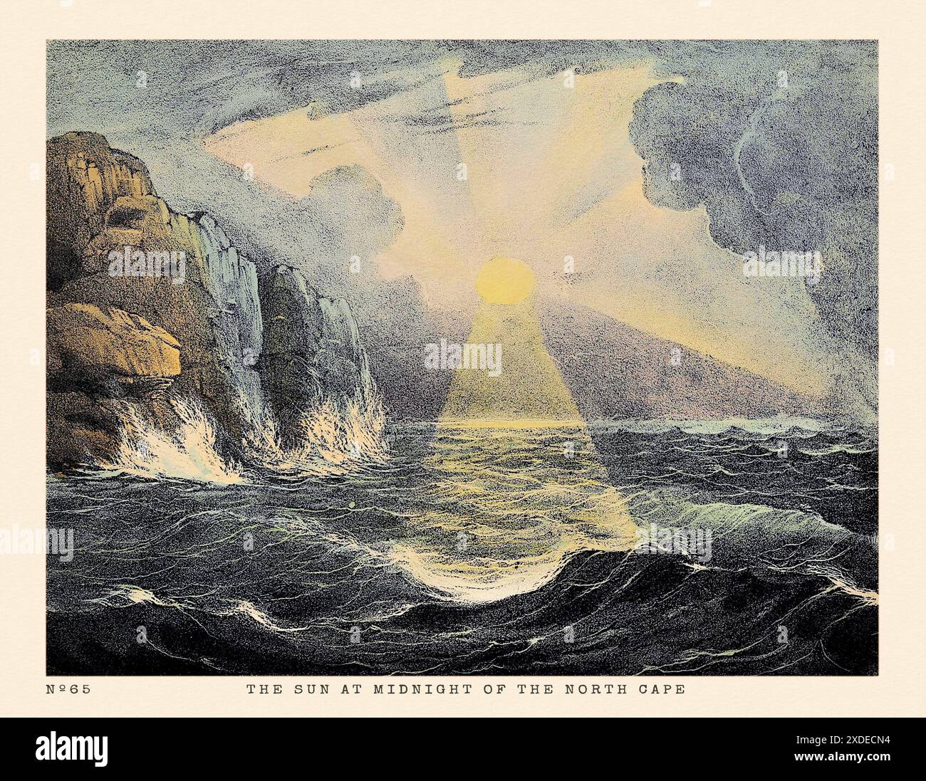 Illustration de scène de phénomènes astronomiques vintage. Publié dans un livre d'astronomie du XIXe siècle à Londres vers 1840. Banque D'Images