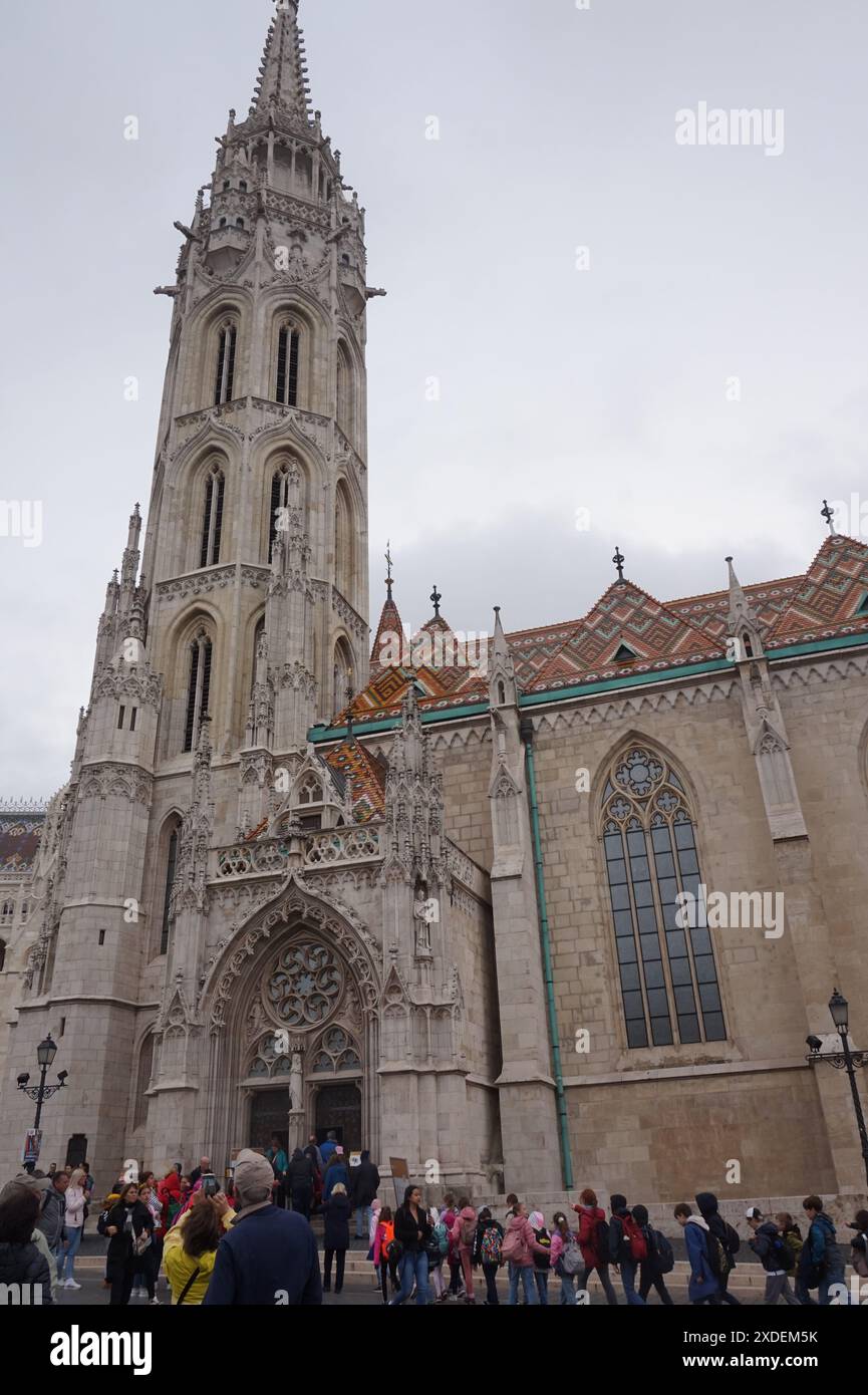 L'église de l'Assomption du château de Buda, connue sous le nom d'église Matthias, Budapest, Hongrie Banque D'Images