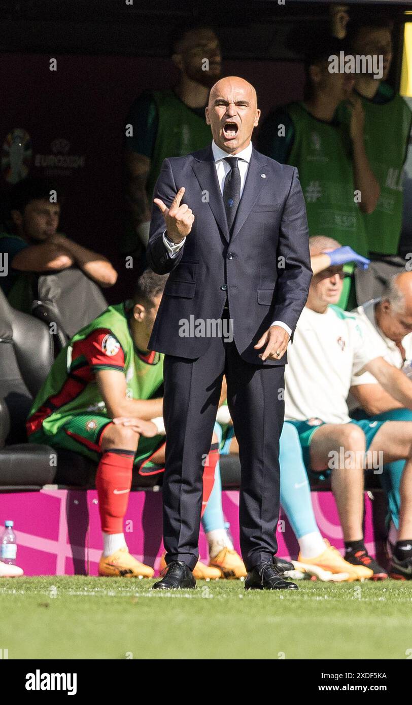 BVB Stadion Dortmund, Dortmund, Allemagne. 22 juin 2024. Euro 2024 Groupe F Football, Turquie contre Portugal ; entraîneur Roberto Martinez (POR) crédit : action plus Sports/Alamy Live News Banque D'Images