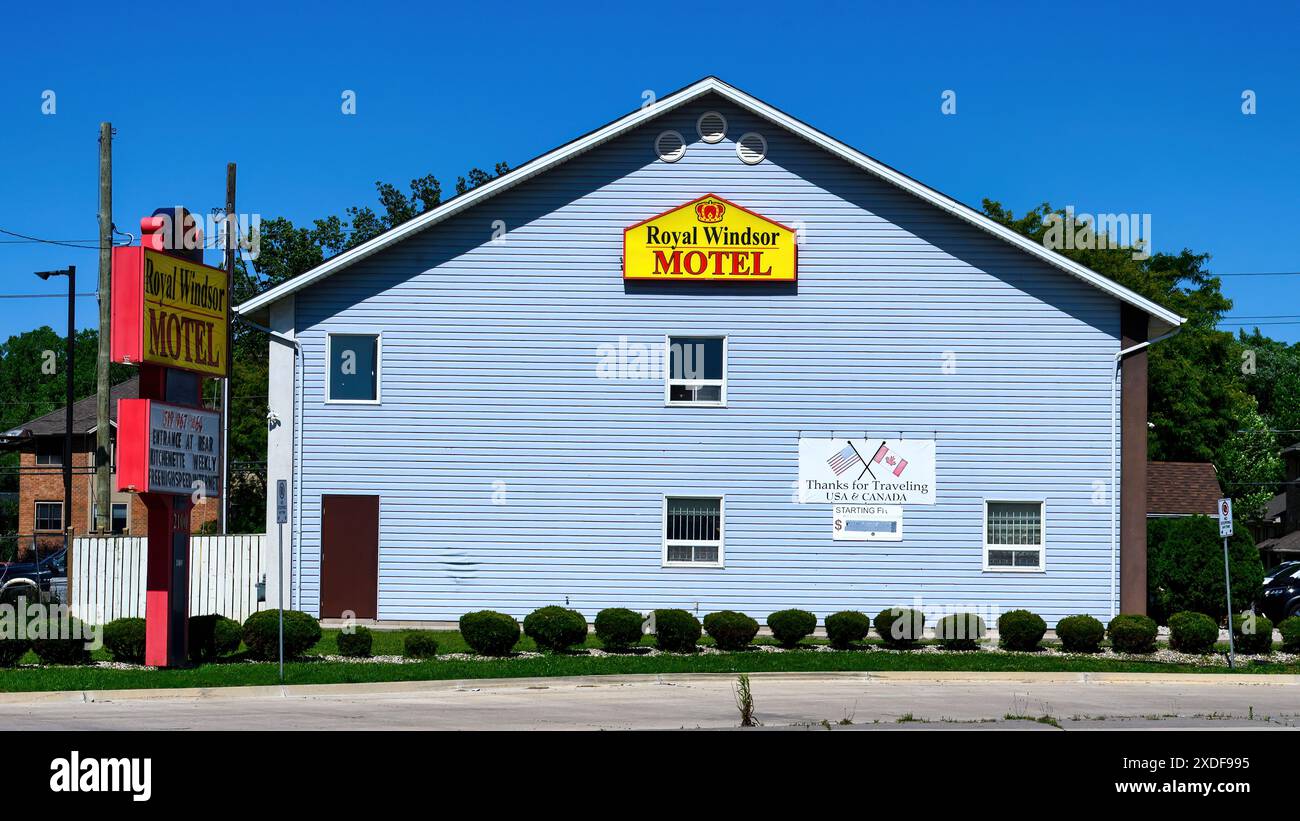 Royal Windsor Motel, Windsor, Ontario, Canada Banque D'Images