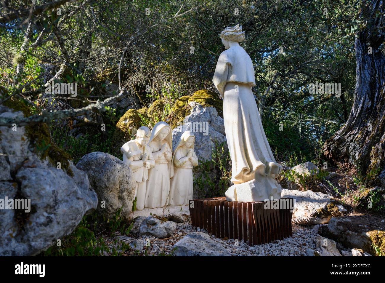 L'endroit où l'Ange de la paix est apparu en 1916 aux trois enfants de Fatima et leur a enseigné la prière de pardon. Loca do Cabeço, Fátima. Banque D'Images