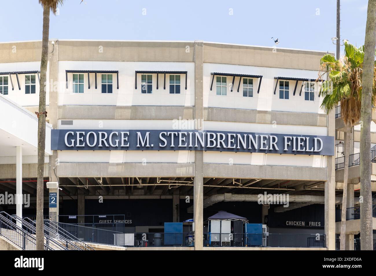 George M. Steinbrenner Field est le centre d'entraînement des Yankees de New York MLB et de l'équipe affilite des Yankees, Tampa Tarpons. Banque D'Images