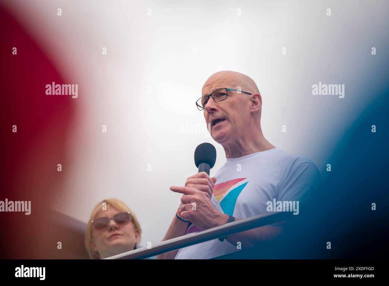 Le premier ministre, John Swinney, assiste à la cérémonie de la fierté d'Édimbourg Banque D'Images