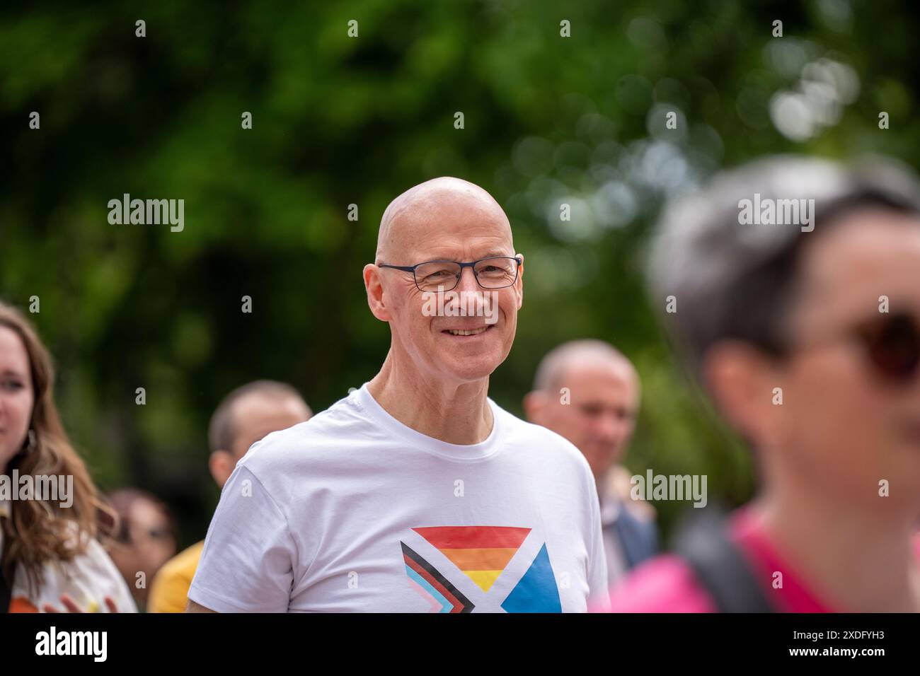 Le premier ministre, John Swinney, assiste à la cérémonie de la fierté d'Édimbourg Banque D'Images