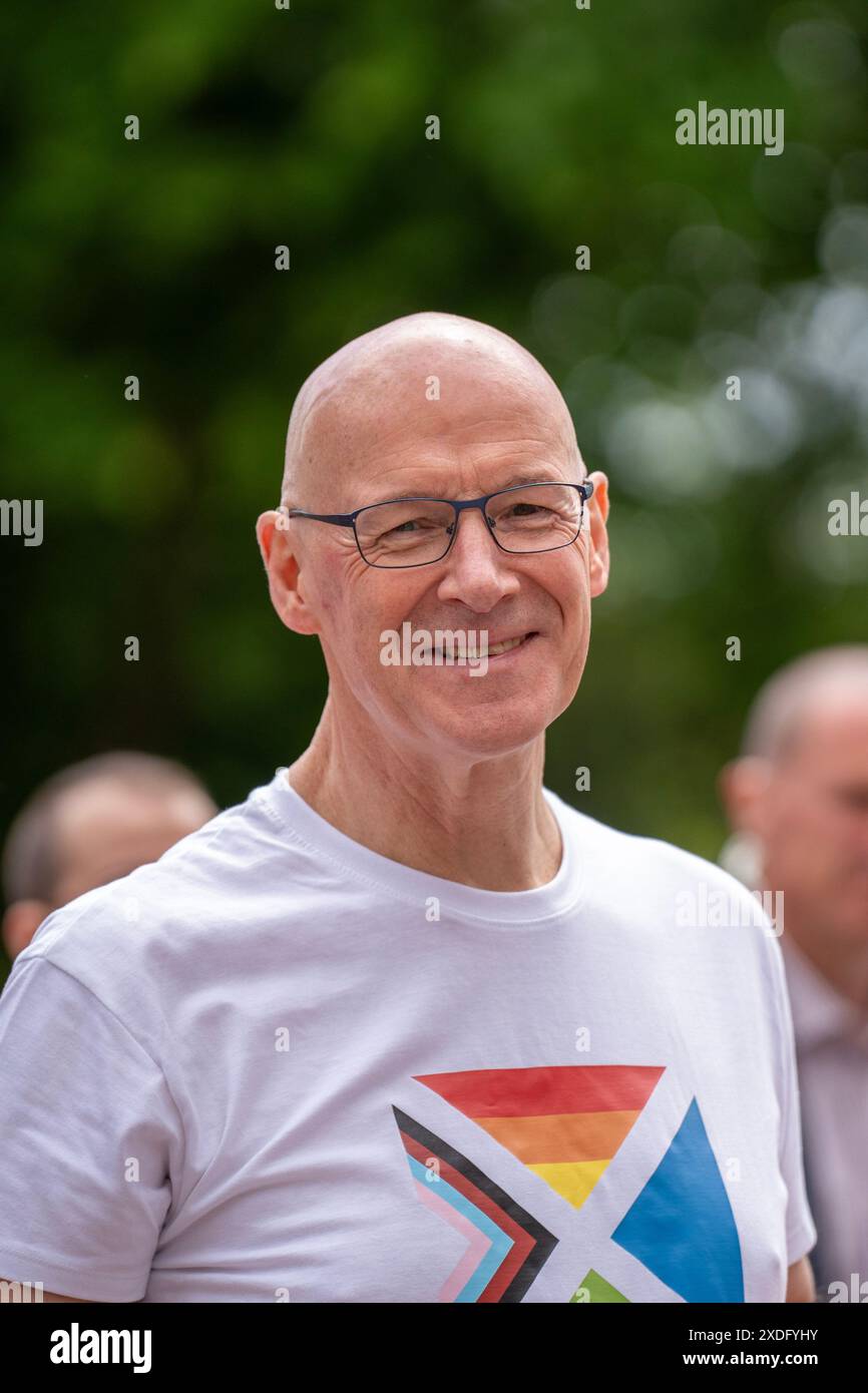 Le premier ministre, John Swinney, assiste à la cérémonie de la fierté d'Édimbourg Banque D'Images