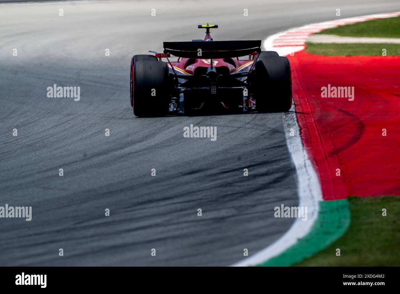 Montmelo, Espagne, 22 juin, Carlos Sainz, de l'Espagne, concourt pour Ferrari. Qualifications, 10e manche du championnat de formule 1 2024. Crédit : Michael Potts/Alamy Live News Banque D'Images