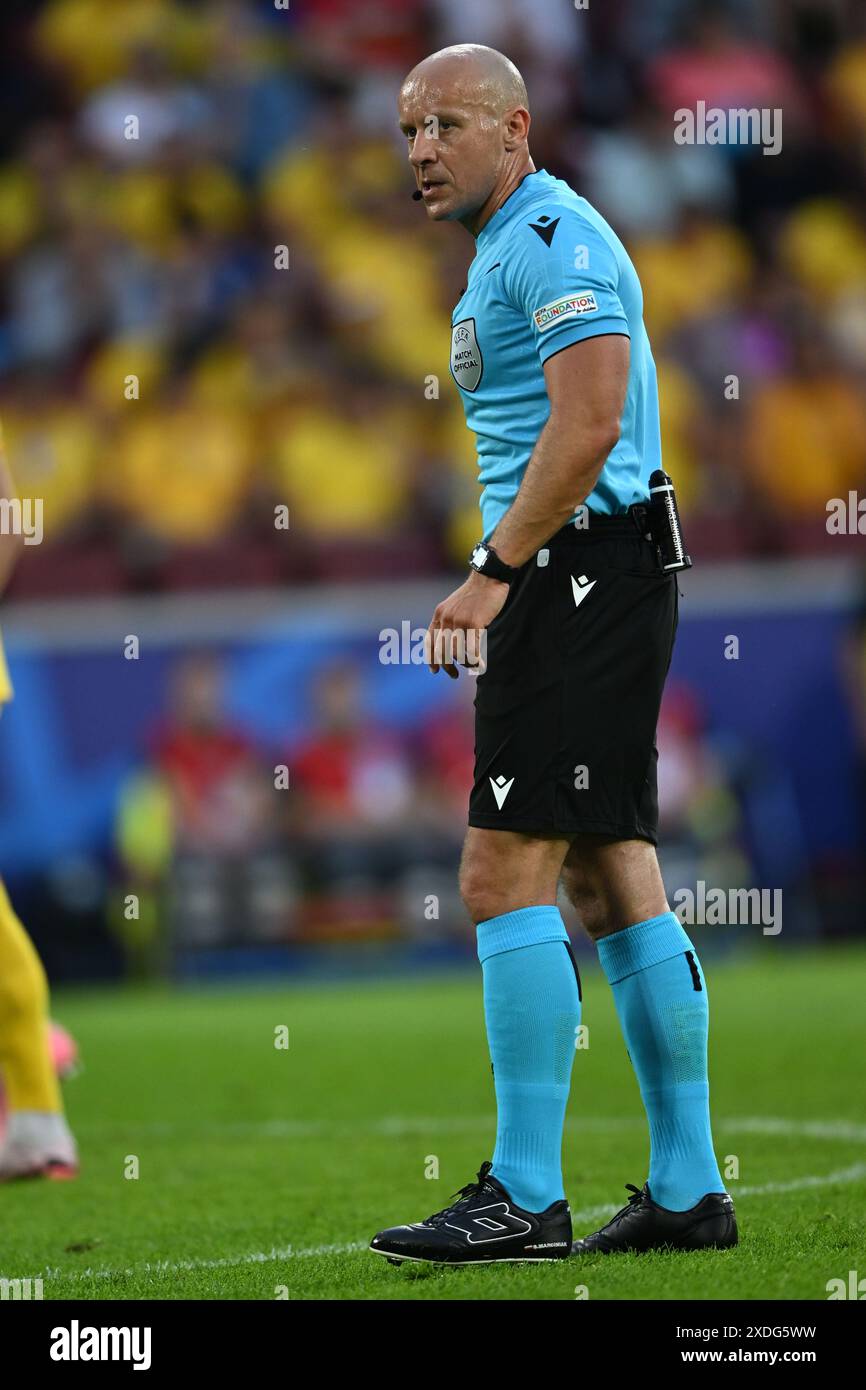 Cologne, Allemagne. 22 juin 2024. Szymon Marciniak (arbitre) lors du match UEFA Euro Allemagne 2024 entre Belgique 2-0 Roumanie au stade de Cologne le 22 juin 2024 à Cologne, Allemagne. Crédit : Maurizio Borsari/AFLO/Alamy Live News Banque D'Images