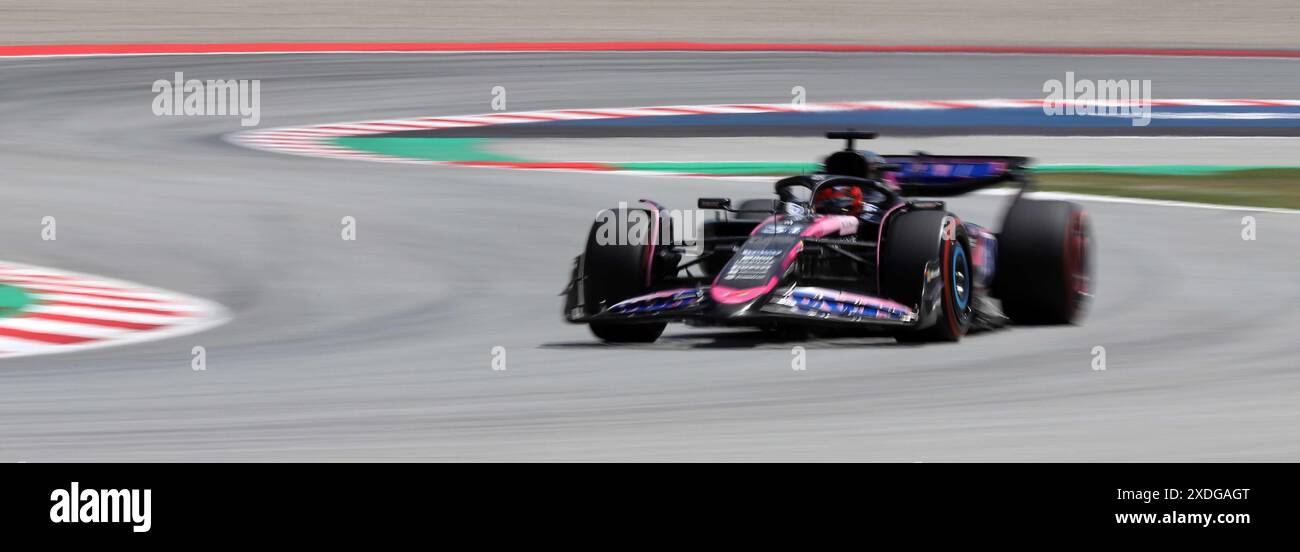 Sabadell, Barcelone, Espagne. 22 juin 2024. Montmelo Espagne 22 juin 2024 Esteban Ocon ( 31 FR Alpine ) lors de la formation qualificative au Grand Prix de formule 1 Aramaco Espagne 2024 à Montmelo Espagne le 22 juin 2024 (image crédit : © Xavi Urgeles/ZUMA Press Wire) USAGE ÉDITORIAL SEULEMENT! Non destiné à UN USAGE commercial ! Crédit : ZUMA Press, Inc/Alamy Live News Banque D'Images