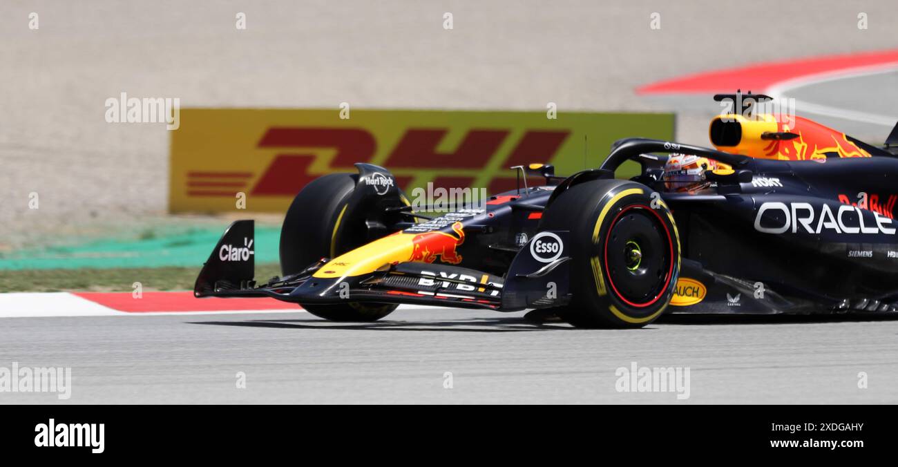 Sabadell, Barcelone, Espagne. 22 juin 2024. Montmelo Espagne 22 juin 2024 Max Verstappen(1 NL Redbull ) lors de la formation qualificative au Grand Prix de formule 1 Aramaco Espagne 2024 à Montmelo Espagne le 22 juin 2024 (image crédit : © Xavi Urgeles/ZUMA Press Wire) USAGE ÉDITORIAL SEULEMENT! Non destiné à UN USAGE commercial ! Crédit : ZUMA Press, Inc/Alamy Live News Banque D'Images