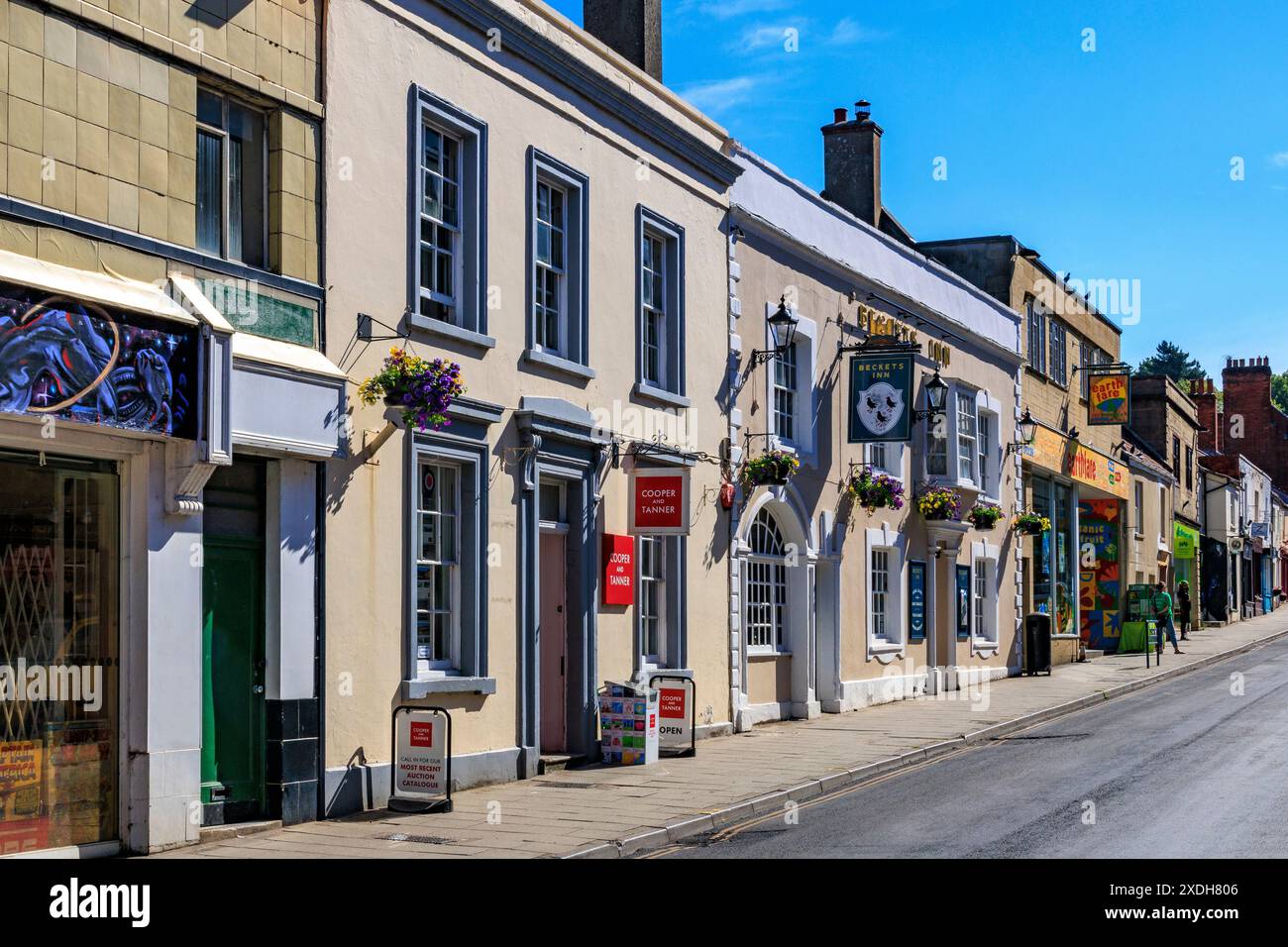 Beckets Inn sur la High Street à Glastonbury, Somerset, Angleterre, Royaume-Uni Banque D'Images