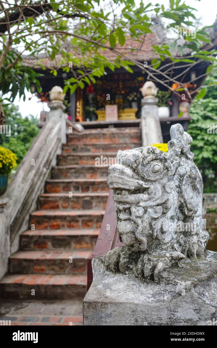 Hanoi, Vietnam - 29 janvier 2024 : la pagode d'un pilier, officiellement connue sous le nom de pagode Dien Huu, à Hanoi, Vietnam Banque D'Images
